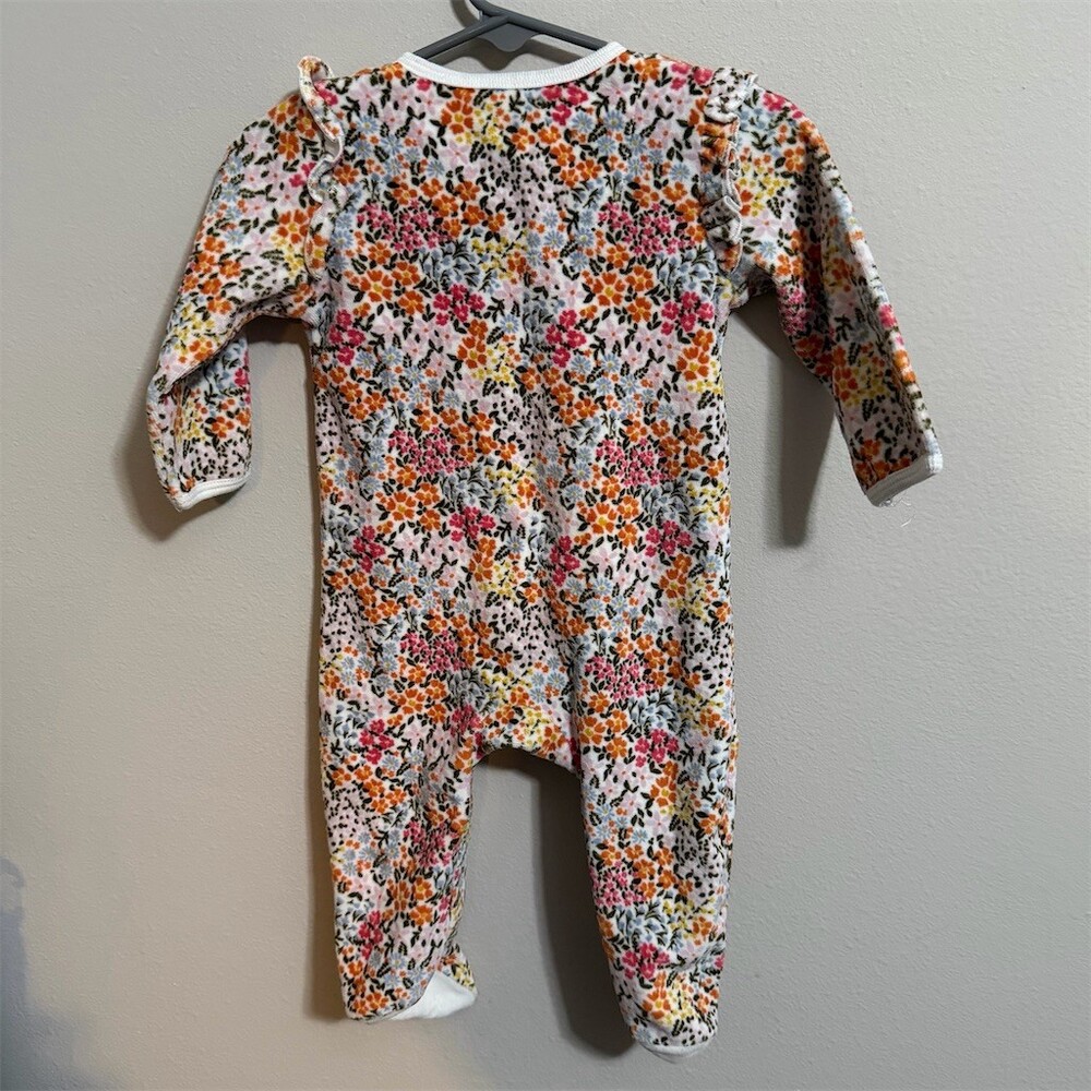 Magnetic Me Footie Sleeper Baby Girls 3-6 Months Multicolor Ditsy Floral - Picture 4 of 5
